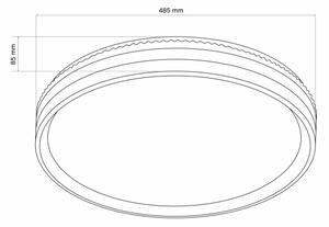 LED Димируем плафон BARBARA LED/72W/230V 3000-6000K + д.у