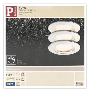 Paulmann 92829 - К-кт 3бр. LED/6,8W IP44 димируеми лунички за баня COIN 230V