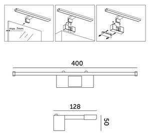 LED Лампа за огледало в баня LED/8W/230V 4000K IP44 40 см