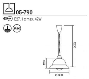 Redo 05-790 - Пендел ETRUSCA 1xE27/42W/230V