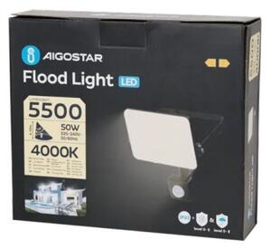 Aigostar - LED Прожектор със сензор LED/50W/230V 4000K IP65 черен