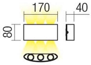 Redo 90225 - LED Екстериорен аплик FABO LED/6W/230V 3000K IP54 бял