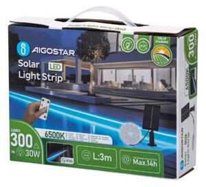 Aigostar - LED Димируема соларна лента LED/1,6W/3,2V 3 m 6500K IP65 + д.у