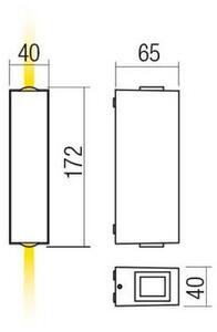 Redo 90422-LED Екстериорен аплик ACE LED/5,84W/230V 4000K IP54 антрацит