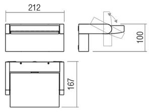 Redo 90584 -LED Екстериорен аплик FLIP LED/20W/230V 3000K IP54 антрацит