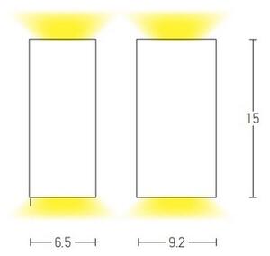 Zambelis E151 - Екстериорен аплик 2xGU10/15W/230V IP54 бял