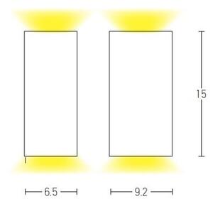 Zambelis E124 - Екстериорен аплик 2xGU10/15W/230V IP54 антрацит