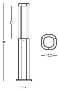 Zambelis E355 - LED Екстериорна лампа LED/7W/230V 3000K IP54 антрацит