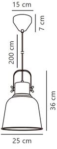 Nordlux - Пендел ADRIAN 1xE27/40W/230V Ø 25 см антрацит