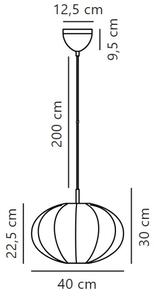 Nordlux - Пендел AERON 1xE27/40W/230V Ø 40 см