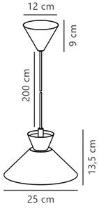 Nordlux - Пендел DIAL 1xE27/40W/230V сив