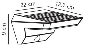 Nordlux - LED Соларен аплик със сензор AGENA LED/5W/3,7V IP44