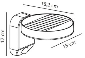 Nordlux - LED Соларен аплик със сензор RICA LED/5W/3,7V IP44