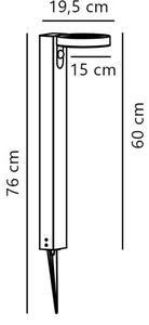 Nordlux - LED Соларна лампа със сензор RICA LED/5W/3,7V IP44