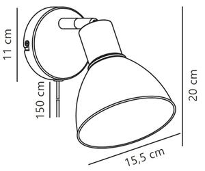 Nordlux - Спот аплик POP 1xE27/18W/230V мента