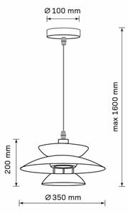 Пендел BERIT 1xE27/20W/230V черен