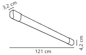 Nordlux - LED Флуоресцентна лампа ARLINGTON LED/18W/230V 121 см