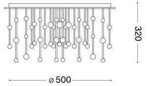 Ideal Lux - LED Димируем полилей за повърхностен монтаж ARMONY LED/55W/230V Ø 50 cm