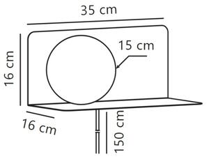 Nordlux - Аплик с рафт LILIBETH 1xE14/25W/230V черен