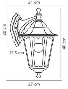 Nordlux - Екстериорен аплик CARDIFF 1xE27/60W/230V IP44