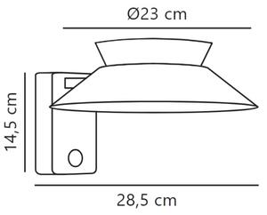 Nordlux - LED Соларен аплик със сензор JUSTINA LED/5W/3,7V IP44