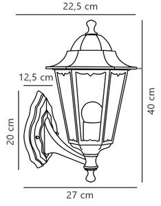 Nordlux - Екстериорен аплик CARDIFF 1xE27/60W/230V IP44