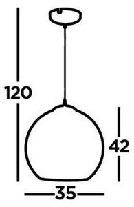 Searchlight 1635AM - Пендел BALLS 1xE27/60W/230V месинг