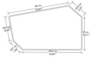 Огледало TARZ 49x86 см черен