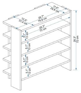 Шкаф за обувки SARGEL 72x75,6 см бор атлантик