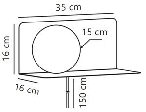 Nordlux - Аплик с рафт LILIBETH 1xE14/25W/230V кафяв