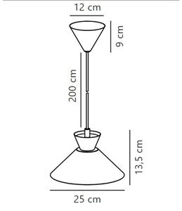 Nordlux - Пендел DIAL 1xE27/40W/230V Ø 25 см бял