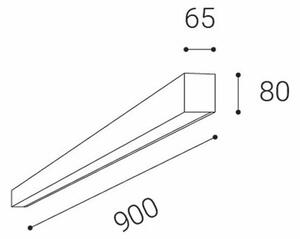 LED2 - LED Плафониера LINO LED/24W/230V 3000K/3500K/4000K бял 90 см