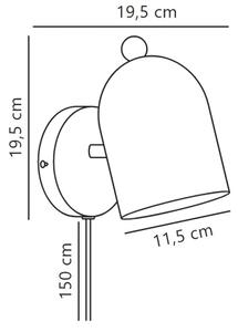 Nordlux - Спот аплик GASTON 1xE27/15W/230V бял