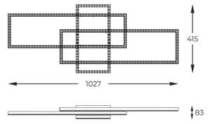 Zuma Line MX7907-3B-3BT- LED Плафониера ERVI LED/52W/230V 2700-6000K черен