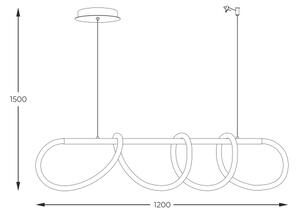 Zuma Line 20006PM-BK - LED Пендел BALBO LED/45W/230V 3000/4000/6000K