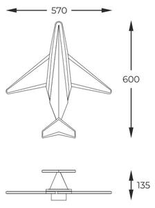 Zuma Line MX3140-1-3XCT - LED Детски аплик SKY LED/24W/230V airplane