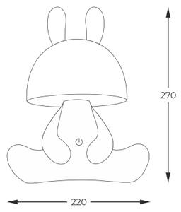 Zuma Line KDR-6301-WH - LED Детски докосване настолна лампа BUNNY LED/3W/230V