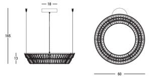 Zambelis 23046 - LED Кристален пендел LED/38W/230V 3000K месинг