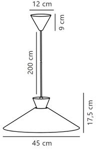 Nordlux - Пендел DIAL 1xE27/40W/230V Ø 45 см бял