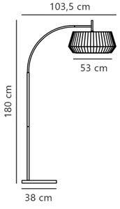 Nordlux - Лампион DICTE 1xE27/60W/230V черен/бежов