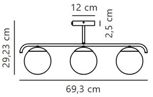 Nordlux - Висящ полилей GRANT 3xE14/25W/230V черен