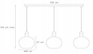 Lucide 34438/03/61 - Пендел JULIUS 3xE27/40W/230V