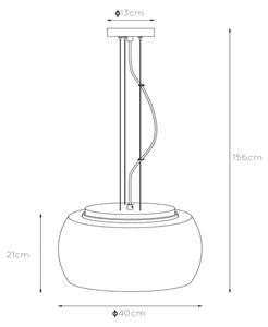 Lucide 45401/40/65 - Пендел OLIVIA 3xE27/40W/230V Ø 40 см черен