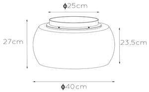 Lucide 45101/40/65 - Плафон OLIVIA 3xE27/40W/230V Ø 40 см черен