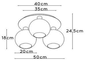 Lucide 74114/03/02 - Плафон MARIUS 3xE27/40W/230V златист