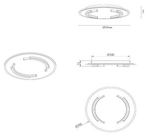 Lucide 44113/30/02 - LED Плафониера ANDREAS LED/30W/230V златист