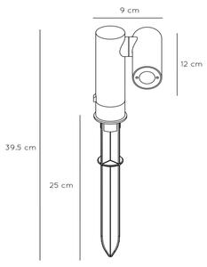 Lucide 27894/05/29 -LED Екстериорна лампа TATUM LED/4,5W/230V IP65 39,5 см антрацит