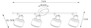 Lucide 77979/04/30 - Спот BJORN 4xE14/40W/230V черен