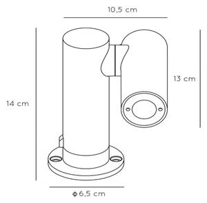 Lucide 27893/05/29 - LED Екстериорна лампа TATUM LED/5W/230V IP65 14 см антрацит