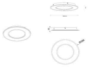 Lucide 44110/24/31 - LED Димируем плафон AXELLE LED/24W/230V бял